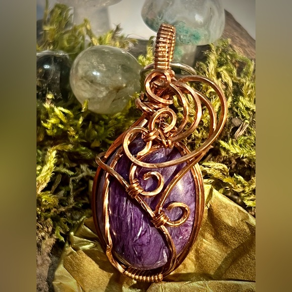 Handcrafted Copper Wire Wrapped Pendants - Picture 8 of 16